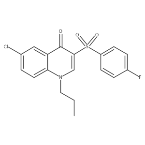 6-chloro-3-((4-fluorophenyl)sulfonyl)-1-propylquinolin-4(1H)-one Structure