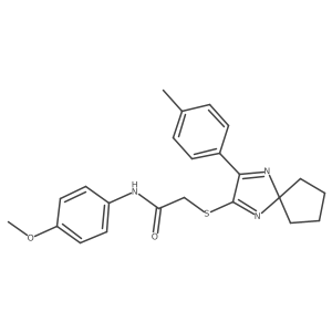N-(4-Methoxyphenyl)-2-{[3-(4-methylphenyl)-1,4-diazaspiro[4.4]nona-1,3-dien-2-YL]sulfanyl}acetamide Structure