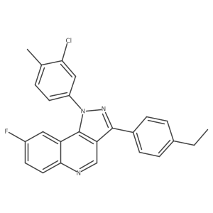 1-(3-chloro-4-methylphenyl)-3-(4-ethylphenyl)-8-fluoro-1H-pyrazolo[4,3-c]quinoline结构式
