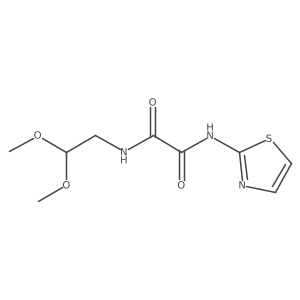 N-(2,2-dimethoxyethyl)-N'-(1,3-thiazol-2-yl)ethanediamide结构式