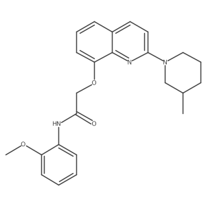 N-(2-methoxyphenyl)-2-((2-(3-methylpiperidin-1-yl)quinolin-8-yl)oxy)acetamide结构式