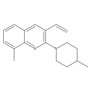 8-Methyl-2-(4-methylpiperidin-1-yl)quinoline-3-carbaldehyde Structure