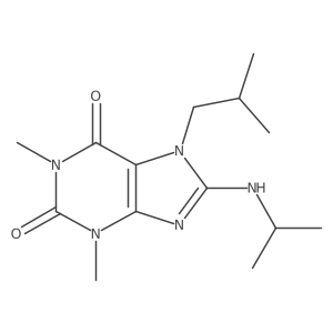 7-isobutyl-8-(isopropylamino)-1,3-dimethyl-1H-purine-2,6(3H,7H)-dione结构式