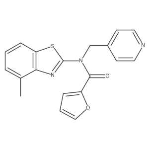 N-(4-methylbenzo[d]thiazol-2-yl)-N-(pyridin-4-ylmethyl)furan-2-carboxamide结构式
