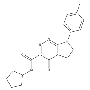 N-cyclopentyl-4-oxo-8-(p-tolyl)-4,6,7,8-tetrahydroimidazo[2,1-c][1,2,4]triazine-3-carboxamide结构式
