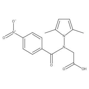 N-(2,5-Dimethyl-1H-pyrrol-1-yl)-N-(4-nitrobenzoyl)glycine结构式