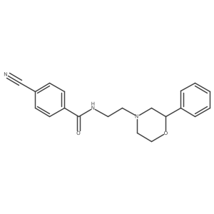 4-cyano-N-[2-(2-phenylmorpholin-4-yl)ethyl]benzamide结构式