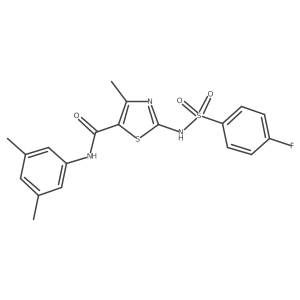 5-Thiazolecarboxamide, N-(3,5-dimethylphenyl)-2-[[(4-fluorophenyl)sulfonyl]amino]-4-methyl- Structure