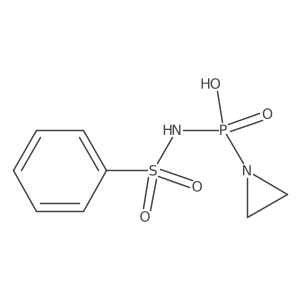 P-1-Aziridinyl-N-(phenylsulfonyl)phosphonamidic acid Structure