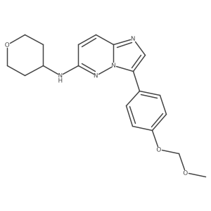 3-(4-(methoxymethoxy)phenyl)-N-(tetrahydro-2H-pyran-4-yl)imidazo[1,2-b]pyridazin-6-amine Structure