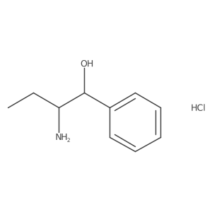 Benzenemethanol, alpha-((1R)-1-aminopropyl)-, hydrochloride, (alphaS)-rel-结构式