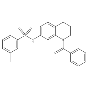 N-(1-benzoyl-1,2,3,4-tetrahydroquinolin-7-yl)-3-methylbenzenesulfonamide Structure