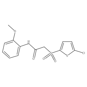 2-((5-chlorothiophen-2-yl)sulfonyl)-N-(2-methoxyphenyl)acetamide结构式