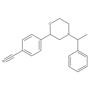 4-((S)-4-((R)-1-Phenylethyl)morpholin-2-yl)benzonitrile Structure