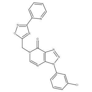 3-(3-chlorophenyl)-6-{[3-(pyridin-2-yl)-1,2,4-oxadiazol-5-yl]methyl}-3H,6H,7H-[1,2,3]triazolo[4,5-d]pyrimidin-7-one Structure