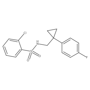 2-chloro-N-((1-(4-fluorophenyl)cyclopropyl)methyl)benzenesulfonamide Structure