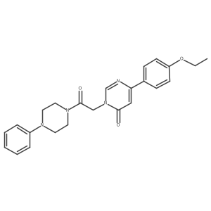 6-(4-Ethoxyphenyl)-3-[2-oxo-2-(4-phenylpiperazin-1-yl)ethyl]-3,4-dihydropyrimidin-4-one Structure