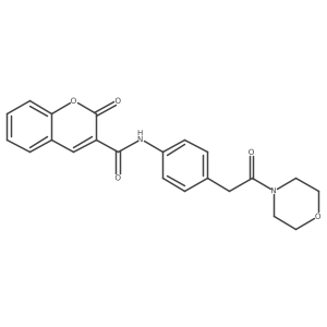 N-{4-[2-(morpholin-4-yl)-2-oxoethyl]phenyl}-2-oxo-2H-chromene-3-carboxamide Structure