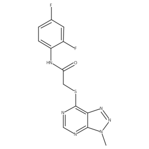 N-(2,4-difluorophenyl)-2-((3-methyl-3H-[1,2,3]triazolo[4,5-d]pyrimidin-7-yl)thio)acetamide结构式