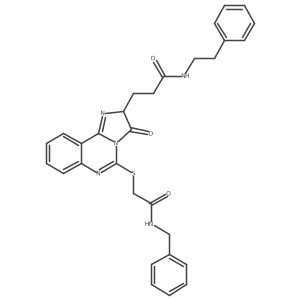 3-(5-{[(benzylcarbamoyl)methyl]sulfanyl}-3-oxo-2H,3H-imidazo[1,2-c]quinazolin-2-yl)-N-(2-phenylethyl)propanamide Structure