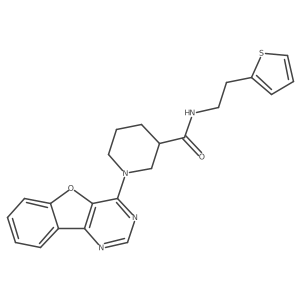 1-([1]benzofuro[3,2-d]pyrimidin-4-yl)-N-[2-(thiophen-2-yl)ethyl]piperidine-3-carboxamide结构式