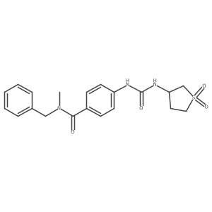 N-benzyl-4-{[(1,1-dioxidotetrahydrothiophen-3-yl)carbamoyl]amino}-N-methylbenzamide结构式