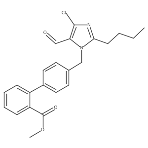 1-(2'-Carbomethoxybiphenyl-4-yl)methyl-2-butyl-4-chloroimidazole-5-carboxaldehyde Structure
