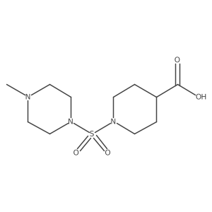 1-[(4-Methylpiperazin-1-yl)sulfonyl]piperidine-4-carboxylic acid结构式