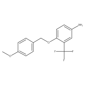 4-((4-Methoxybenzyl)oxy)-3-(trifluoromethyl)aniline Structure