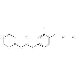 N-(3,4-dimethylphenyl)-2-piperazin-1-ylacetamide dihydrochloride结构式