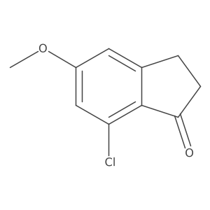 7-Chloro-5-methoxy-2,3-dihydro-1H-inden-1-one结构式