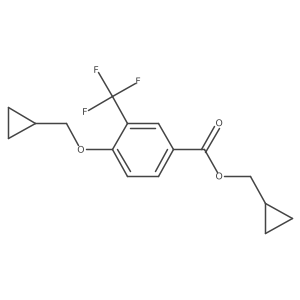 Cyclopropylmethyl 4-(cyclopropylmethoxy)-3-(trifluoromethyl)benzoate结构式