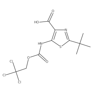 2-Tert-butyl-5-((2,2,2-trichloroethoxy)carbonylamino)thiazole-4-carboxylic acid结构式
