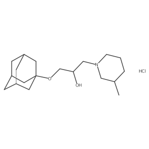 1-(1-adamantyloxy)-3-(3-methyl-1-piperidyl)propan-2-ol;hydrochloride结构式
