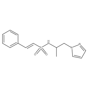 (E)-2-phenyl-N-(1-pyrazol-1-ylpropan-2-yl)ethenesulfonamide Structure