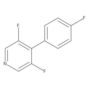 3,5-Difluoro-4-(4-fluorophenyl)pyridine结构式