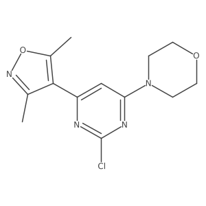 4-[2-Chloro-6-(3,5-dimethyl-isoxazol-4-yl)pyrimidin-4-yl]morpholine结构式