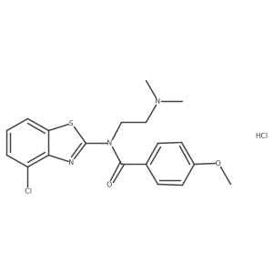 N-(4-chlorobenzo[d]thiazol-2-yl)-N-(2-(dimethylamino)ethyl)-4-methoxybenzamide hydrochloride Structure
