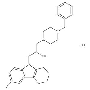 1-(4-benzylpiperazin-1-yl)-3-(6-methyl-3,4-dihydro-1H-carbazol-9(2H)-yl)propan-2-ol hydrochloride结构式