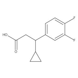 3-Cyclopropyl-3-(3,4-difluorophenyl)propanoic acid Structure