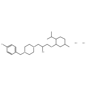 1-(4-(4-Chlorobenzyl)piperazin-1-yl)-3-((2-isopropyl-5-methylcyclohexyl)oxy)propan-2-ol dihydrochloride结构式