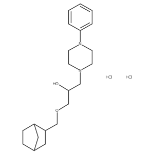 1-((1R,4S)-bicyclo[2.2.1]heptan-2-ylmethoxy)-3-(4-phenylpiperazin-1-yl)propan-2-ol dihydrochloride Structure