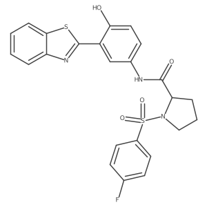 N-(3-(benzo[d]thiazol-2-yl)-4-hydroxyphenyl)-1-((4-fluorophenyl)sulfonyl)pyrrolidine-2-carboxamide Structure