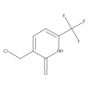 3-Chloromethyl-2-hydroxy-6-(trifluoromethyl)pyridine结构式