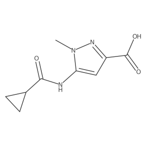 5-(Cyclopropanecarbonylamino)-1-methylpyrazole-3-carboxylic acid Structure