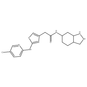 N-(2,3,3a,4,5,6,7,7a-octahydro-1H-indazol-6-yl)-2-[2-[(5-chloropyridin-2-yl)amino]-1,3-thiazol-4-yl]acetamide Structure