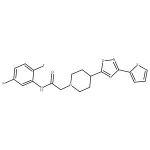 N-(2,5-difluorophenyl)-2-{4-[3-(thiophen-2-yl)-1,2,4-oxadiazol-5-yl]piperidin-1-yl}acetamide结构式