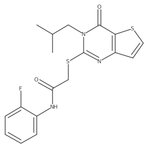 N-(2-fluorophenyl)-2-{[3-(2-methylpropyl)-4-oxo-3,4-dihydrothieno[3,2-d]pyrimidin-2-yl]sulfanyl}acetamide Structure