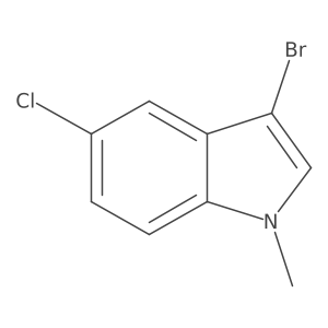 3-Bromo-5-chloro-1-methyl-1H-indole结构式