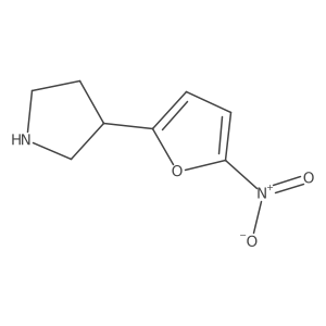 3-(5-Nitrofuran-2-yl)pyrrolidine结构式